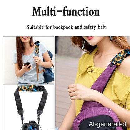Dreaweet Soft Seat Belt Cover Pad Sunflower Butterfly Seatbelt Covers Car Accessories for Men Boys,Car Seat Belt Covers for Adults Kids - color: Sunflower Butterfly