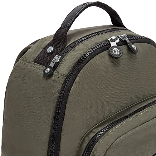 Kipling Women's Seoul 15" Laptop Backpack, Durable, Roomy with Padded Shoulder Straps, Built-In Protective Sleeve - color: Green Moss, size: 12.75''L x 17.25''H x 8''D