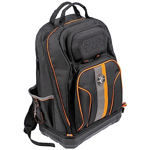 Klein Tools 62800BP Backpack Tool Bag, 40 Pockets, Black/Orange - style: Full-Size