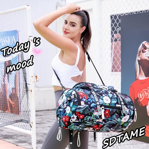 Gym Duffle Bag Backpack with Shoe Compartment,4 ways Travel Backpack for Women and Men,Multi-Functional Weekender bag with Waterproof Layer&Laptop Compartment for Fitness, Travel,Camping - color: Turquoise