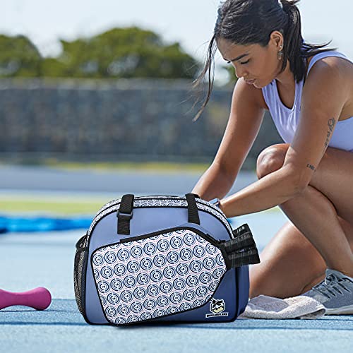 Boulder Bee Pickleball Tote Bag for Women with Paddle Holder - color: Blue done