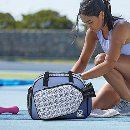 Boulder Bee Pickleball Tote Bag for Women with Paddle Holder - color: Blue done