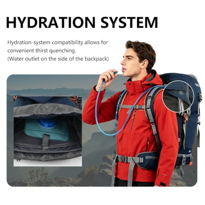 35L Hiking Backpack for Women men,Waterproof Camping Outdoor Backpacking Backpack for Travel lightweight Hiking Trekking Daypack - color: Blue