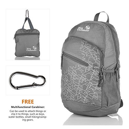 Outlander Packable Handy Lightweight Travel Hiking Backpack Daypack-Grey-L - color: Grey, size: 33L