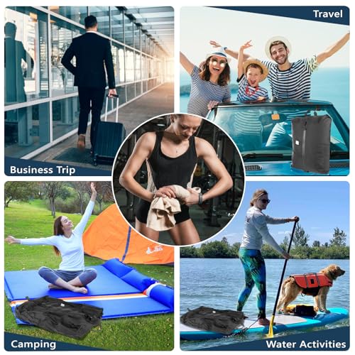 Dobaly 24L Vacuum Bags for Travel, IP67 Reusable Vacuum Seal Bags for Carry On Suitcases Vacuum Packing Cubes for Luggage and Backpack Space Saver Lightweight&Durable(2PC No Pump)