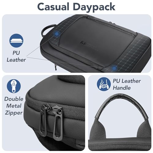 hk Ultra Slim Backpack for 15.6 Inch Laptop,Business Backpack for Men Women | Lightweight Backpacks with USB Charging Port, Anti-Theft Water Resistant Computer Bag for Work Travel Office, Black