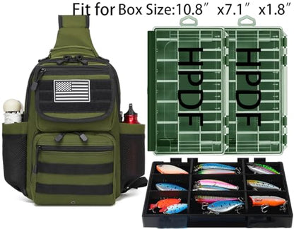 Tactical Sling Tackle Backpack Holster Fishing Crossbody Shoulder Strap Bag 15L Water Bottle Molle Accessories Pouch - color: Light Blue