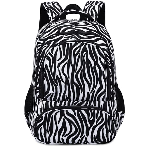 abshoo Lightweight Kids Backpack For School Teen Girls Bookbag Kindergarten Elementary School Bags (Zebra Black) - color: Zebra Black