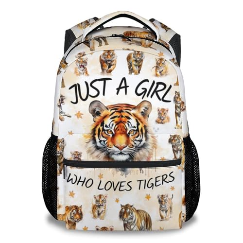 Toddler Girls Backpack - 17 Inch Large Capacity Tiger Backpacks - Adjustable Bookbag for School - color: Color2-1