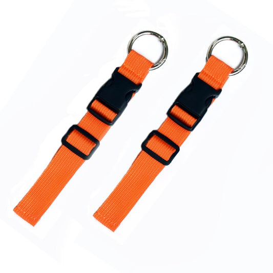 2 Pack Luggage Straps - Adjustable Suitcase Belts Travel Accessories - Jacket Gripper Arm Saver Easy to Carry Your Extra Bags (Orange) - color: Orange
