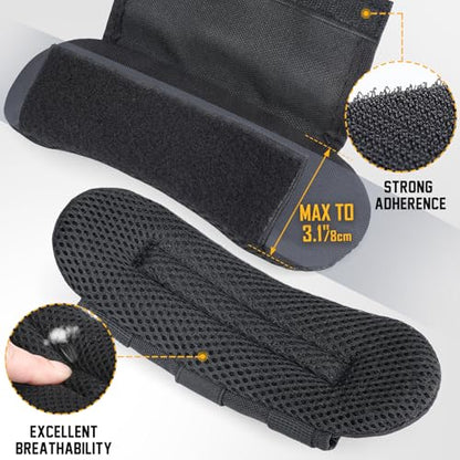 LIVANS Tactical Plate Carrier Shoulder Pads, 2 Pack Shoulder Strap Pad Backpack Strap Cushion Pads Vest Shoulder Pads Bag Strap Pad Backpack Accessories Fit Up to 3.1" Strap - color: Black