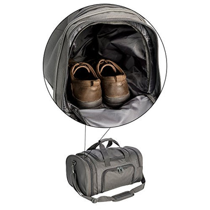 Gym Duffel Bag for Men Sports Duffel Bag with Shoe Compartment (GRAY-Model A) - color: GRAY-Model A
