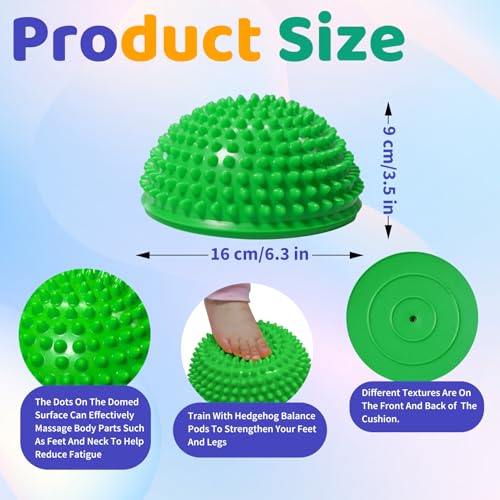 Wobble Cushion Set for Sensory Kids and Balance Training - Disc Plus 4 Pods, Board With Pump, Inflatable Stepping Pads for Adults - color: Grey