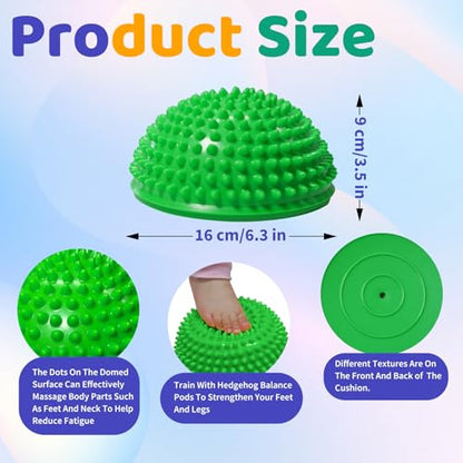 Wobble Cushion Set for Sensory Kids and Balance Training - Disc Plus 4 Pods, Board With Pump, Inflatable Stepping Pads for Adults - color: Grey