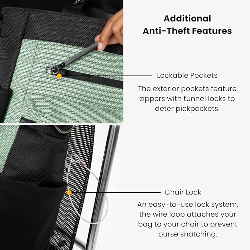 Sherpani Soleil, Anti Theft Convertible Backpack, 3 in 1 Tote, Crossbody Purse, 18L Travel Bag, Fits 13” Laptop (Aloe Mist Signature) - color: Aloe Mist - Signature