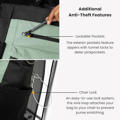 Sherpani Soleil, Anti Theft Convertible Backpack, 3 in 1 Tote, Crossbody Purse, 18L Travel Bag, Fits 13” Laptop (Aloe Mist Signature) - color: Aloe Mist - Signature