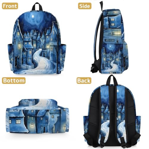 QsirBC City Texture Small Travel Backpack Casual Daypack Backpacks Lightweight Waterproof College Bookbags for Women Gift - color: City Texture