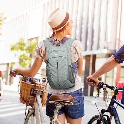 G4Free 10L Hiking Backpack Small Travel Hiking Daypack Lightweight Packable Backpack Casual Foldable Shoulder Bag - color: Grey