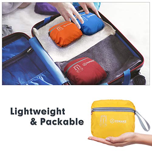ZOMAKE Ultra Lightweight Packable Backpack 25L, Foldable Hiking Backpacks Water Resistant Small Folding Daypack for Travel(Yellow) - color: Yellow-b