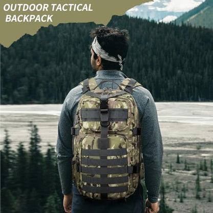 Camo hunting backpack，small tactical backpack, military backpack for men， camping backpack, 3-day bag(Camouflage) - color: Camouflage