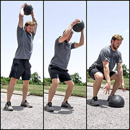 Valor Fitness Slam Ball - Durable Weighted Ball for Crossfit, Strength Training, HIIT, and Cardio Workouts, Non-Bounce Design, Multiple Weights Available - style: 10 lb