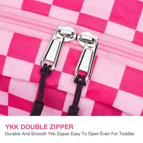 STEAMEDBUN Toddler Backpack Boys Girls 2-4, Preschool Daycare Backpack -12inch - color: Hot Pink Checkerboard, size: Mini-12"H(not fit folder)