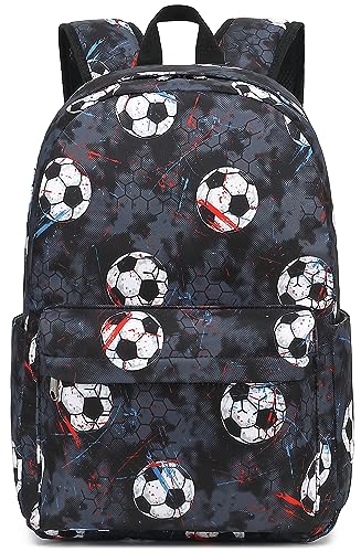 CAMTOP Preschool Backpack for Kids Boys Soccer Backpack Toddler Kindergarten School Bookbags for Age 3-8 - color: Soccer Black