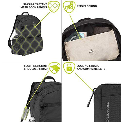 Travelon Anti-Theft Active Packable Backpack - color: Black