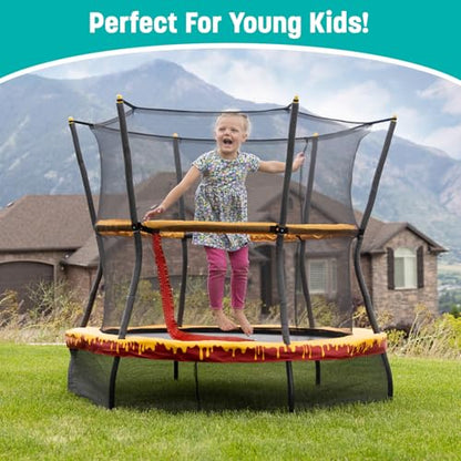 Skywalker Trampolines 60" No-Spring Design Mini Trampoline for Kids and Toddlers with Enclosure Net - color: Red