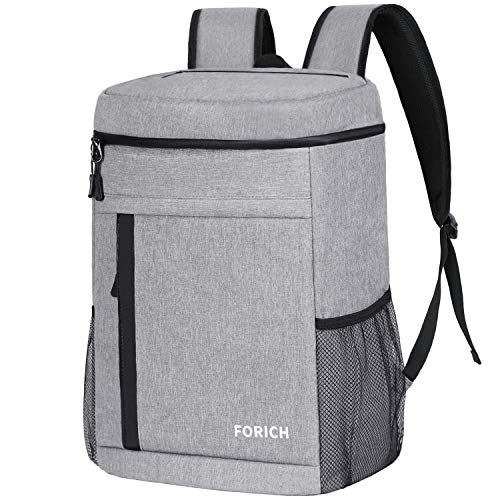 FORICH Soft Cooler Backpack Insulated Waterproof Backpack Cooler Bag Leak Proof Portable Small Cooler Backpacks to Work Lunch Travel Beach Camping Hiking Picnic Fishing Beer for Men Women - color: S - Gray