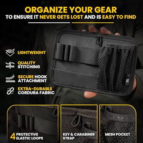 M-Tac Tactical Bag Insert Modular Organizer Utility Admin Pouch Hook Fasteners - Key Holder - color: Black