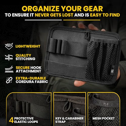 M-Tac Tactical Bag Insert Modular Organizer Utility Admin Pouch Hook Fasteners - Key Holder - color: Black