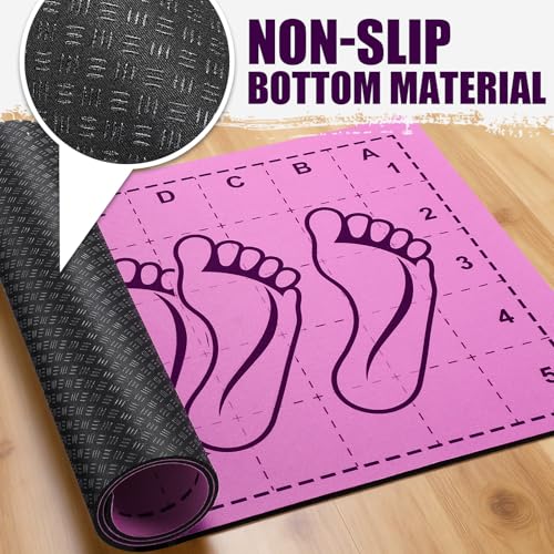31.5'' X 13.8'' Non-Slip Squat Mat with Foot Position, Pro-Grade Exercise Mat Great for Squats, Leg and Lunges, Improving Muscle Activation, Versatility and Safety, Ideal for Home Fitness Enthusiasts - color: Pink