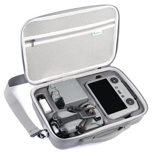 Skyreat Mini 5 Pro Case – PU Leather Hard Carrying Case Compatible with DJI Mini 5 Pro Fly More Combo, RC 2 Display Controller, Drone, Batteries, ND Filters & Accessories