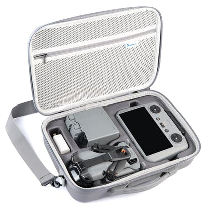 Skyreat Mini 5 Pro Case – PU Leather Hard Carrying Case Compatible with DJI Mini 5 Pro Fly More Combo, RC 2 Display Controller, Drone, Batteries, ND Filters & Accessories