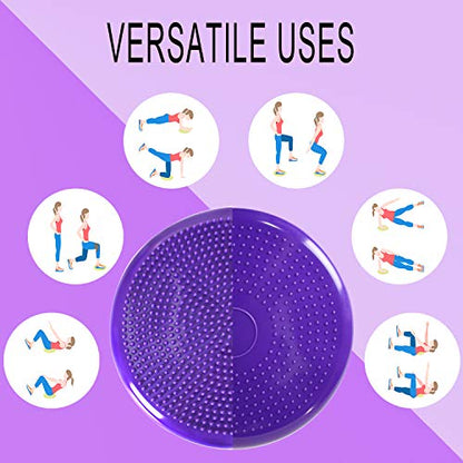 Wobble Cushion, Balance Disc, Wiggle Seat, Balance Pads for Physical Therapy, Stability Disc, Wobble Board for Dogs, Office, Sensory Kids, Classroom with Spiky Massage Ball - color: Purple