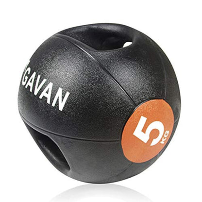 Professional Double Handle Grip Medicine Ball - for Weights Training MMA Boxing Exercise Fitness, 5KG-10KG - size: 5kg