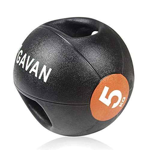 Professional Double Handle Grip Medicine Ball - for Weights Training MMA Boxing Exercise Fitness, 5KG-10KG - size: 5kg