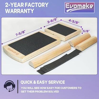 Ankle Balance Board, Ankle Strengthener, Foot Arch Stretcher AKS26H | for Plantar Fasciitis, Sprain Recovery, Rehab, Posture-Correction; Stability Training System w/Guide; Adjustable Bars