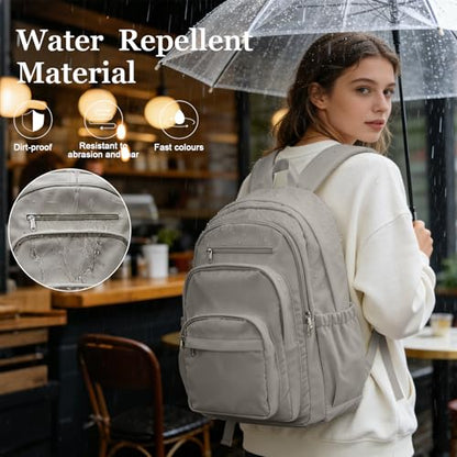 College Backpack For Women Men,Lightweight High School Bag,School Backpack With Lots Of Pockets,Cute Bookbag For Teens Boys Girls,Casual Daypack Backpack For School(Gray Brown) - color: A3-gray Brown