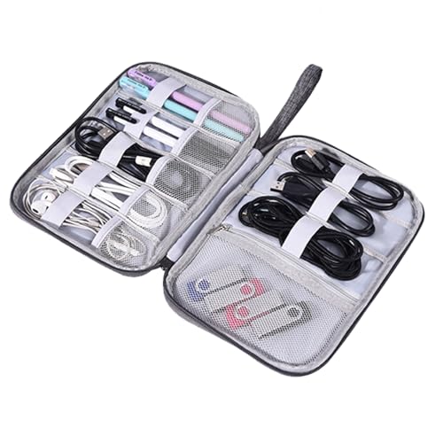 Organizer Case Small Electronic Devices USB Charger Accessories Mouse Phone Cable SD Power Bank Earphone - color: Medium-Deep Blue
