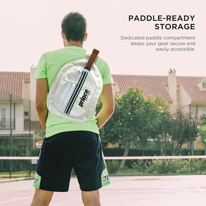Prince - Pickleball Sling Bag, Lightweight Crossbody Backpack - color: White