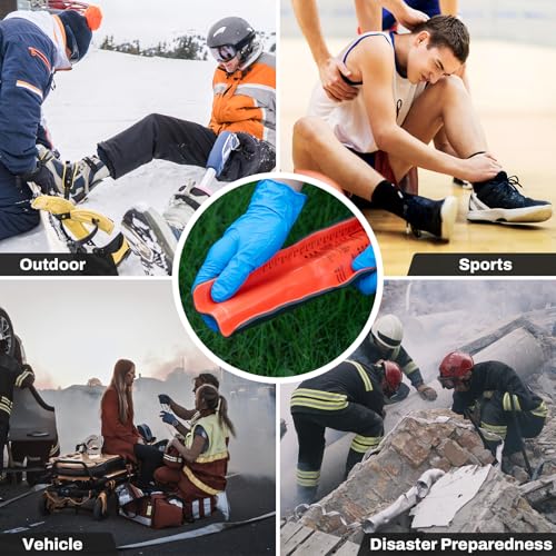 RHINO RESCUE First Aid Splint 36" X 4.3" Orange-Gray, Keep Bones in Position (6, Splint Bundle) - color: Bundle Kit