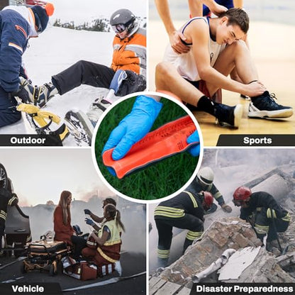 RHINO RESCUE First Aid Splint 36" X 4.3" Orange-Gray, Keep Bones in Position (4, Folded) - color: Orange