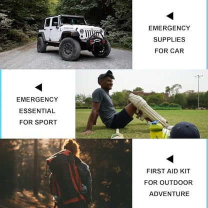 Home Car First Aid Kit Refill Supplies for Business 300Pcs Emergency Kits Urgent Essential for Workpalce Outing Skating Waterproof First Aid Blue Bag for Backpacking 1st Aid - style: Blue-300Pcs