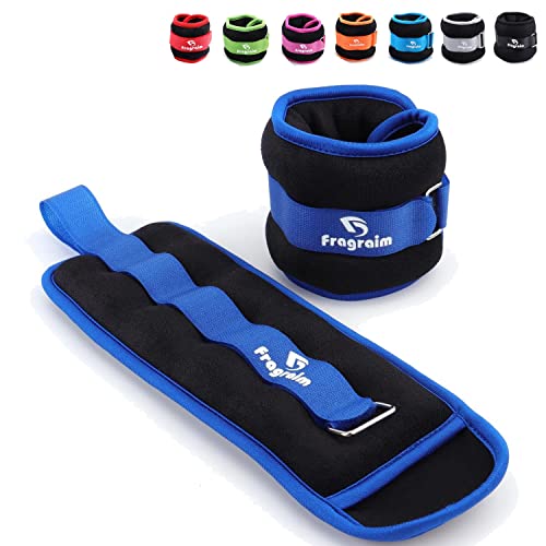 Ankle Weights for Women, Men and Kids - 1/2/3/4/6/8/10/12/15/20 LBS 1 Pair Strength Training Wrist/Leg/Arm Weight with Adjustable Strap for Jogging, Gymnastics, Aerobics, Home Fitness, Physical Therapy - style: 4Lbs Pair (2lb x 2) - Blue