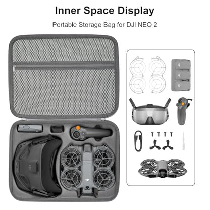 Carrying Case for DJI Neo 2 Accessories, Hard Shell Travel Storage Bag Compatible with DJI Goggles N3, RC Motion 3, Batteries & Charger Hub – Shoulder Protection Box