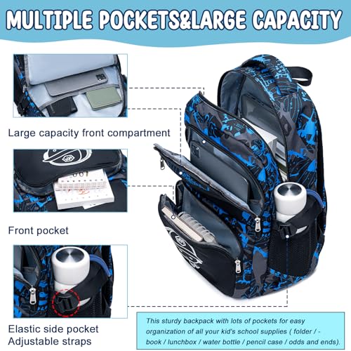 Bluboon Kids Backpack Boys Camo Bookbag Teens Elementary School Bag Daypack Travel Back Pack Middle school (Camo-boy) - color: Camo-boy