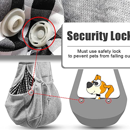 Tomkas Small Dog Sling Carrier - Classic Pocket Classic Strap - for 3-12 lbs Pets(Grey)
