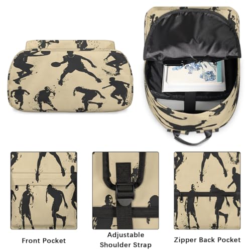 17.5 inch Laptop Backpack Basketball Player College Waterproof Travel Bag Casual Book Bag with Multiple Pockets Laptop Backpacks for Travel Hiking